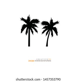 coconut tree,palm tree icon on white background.vector illustration.eps10.