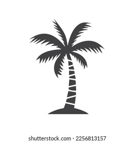 coconut tree,palm tree icon vector silhouette isolated on background