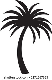 Icono de los cocoteros. Se puede usar para ilustrar cualquier tema de la naturaleza o estilo de vida saludable..eps
