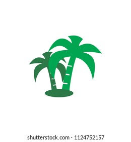 Coconut trees icon design