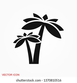 Coconut trees Icon vector sign symbol for design