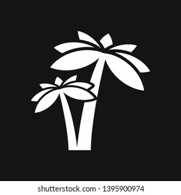 Coconut trees Icon vector sign symbol for design