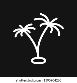 Coconut trees Icon vector sign symbol for design