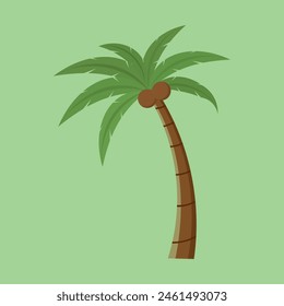 coconut trees on a green background