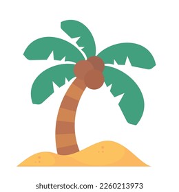 Coconut trees on the island by the sea summer vacation