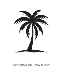  coconut  trees, Palm trees design elements set, Trees Icons