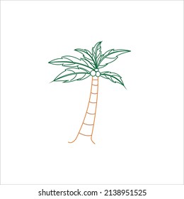 cocoteros que crecen a orillas de las playas tropicales