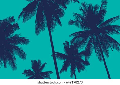 Coconut Trees Vector Illustration 260nw 649198273 