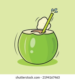El coco es un fruto tropical adecuado para el agua perfundida