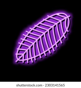 coconut tropical leaf neon light sign vector. coconut tropical leaf sign. isolated symbol illustration