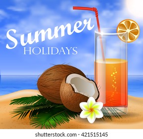 Coconut tropical nut background