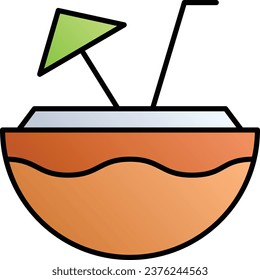 Kokosnuss-Vektordesign-Symbol für download.eps