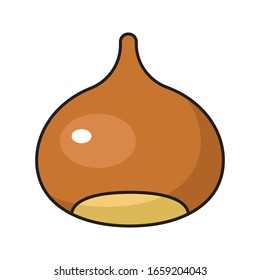 coconut vector flat color icon 