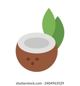 Coconut Vector Flat Icon For Personal And Commercial Use.
