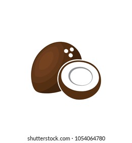 Coconut vector icon.