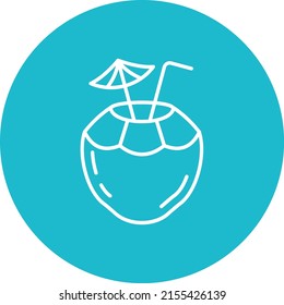 Coconut vector icon. Can be used for printing, mobile and web applications.
