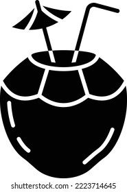 Coconut vector icon. Can be used for printing, mobile and web applications.