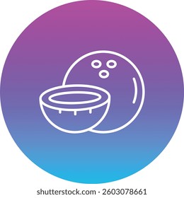 Coconut vector icon. Can be used for printing, mobile and web applications.