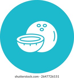 Coconut vector icon. Can be used for printing, mobile and web applications.