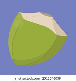 Coconut vector icon. Fresh Coconut fruit vector icon. coco icon.  Cracked coconut icon