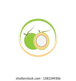 coconut vector icon illustration design template