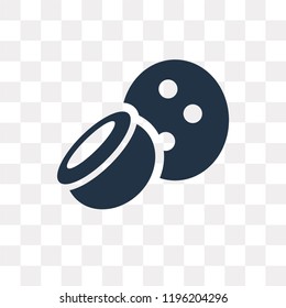 Coconut vector icon isolated on transparent background, Coconut transparency concept can be used web and mobile