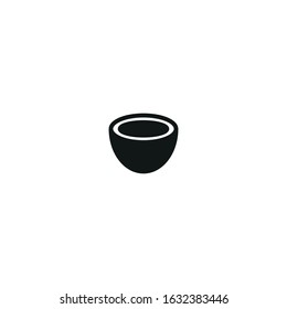 coconut vector icon on white background