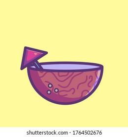 coconut vector icon. summer icon concept