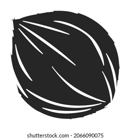 Coconut vector icon.Black vector icon isolated on white background coconut.