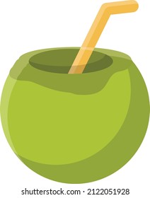 ilustración del vector de coco en un fondo transparente.Símbolos de calidad premium.Icono plano de línea vector para el diseño de conceptos y gráficos.
