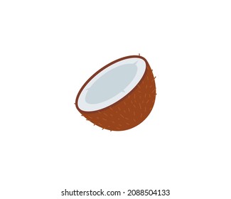 Coconut vector isolated icon. Emoji illustration. Coconut vector emoticon