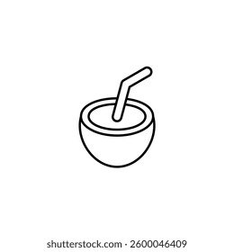 Coconut vector line icon icons design