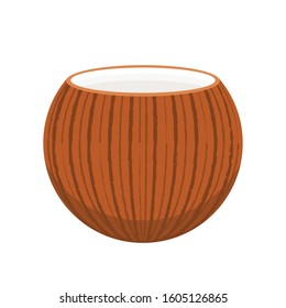 Coconut vector. Coconut on white background.