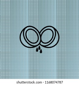 Coconut, vector outline icon