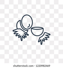 Coconut vector outline icon isolated on transparent background, high quality linear Coconut transparency concept can be used web and mobile