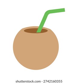coconut vector, with plenty of water