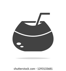 Coconut water icon vector isolated