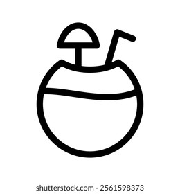 Coconut Water Icon Vector Symbol Design Illustration