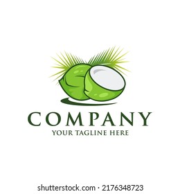 coconut water logo design vector