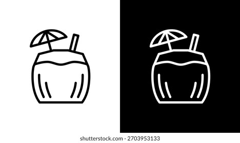 Kokosnuss weiß Symbol Set Design