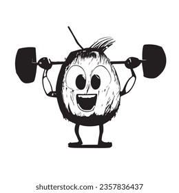coconut is working out at the gym