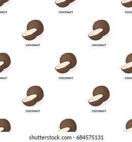 Coconut.Different kinds of nuts single icon in cartoon style vector symbol stock illustration.