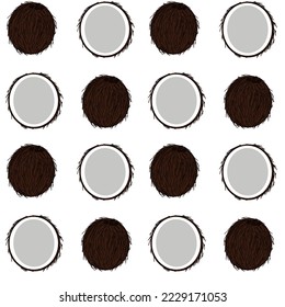 Coconuts elegant exotic vector pattern