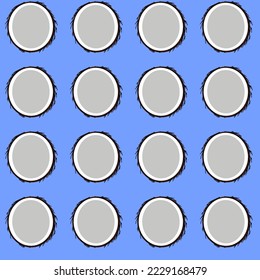 coconuts illustrated vector seamless pattern