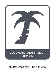 coconuts palm tree of brazil icon vector on white background, coconuts palm tree of brazil trendy filled icons from Culture collection, coconuts palm tree of brazil simple element illustration