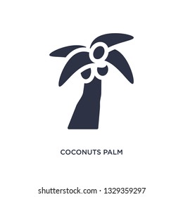 coconuts palm tree of brazil icon. Simple element illustration from culture concept. coconuts palm tree of brazil editable symbol design on white background. Can be use for web and mobile.