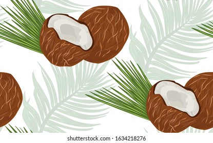 Coconuts palms - seamless pattern