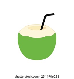 A Coconuts vector illustration are shown on a white background.