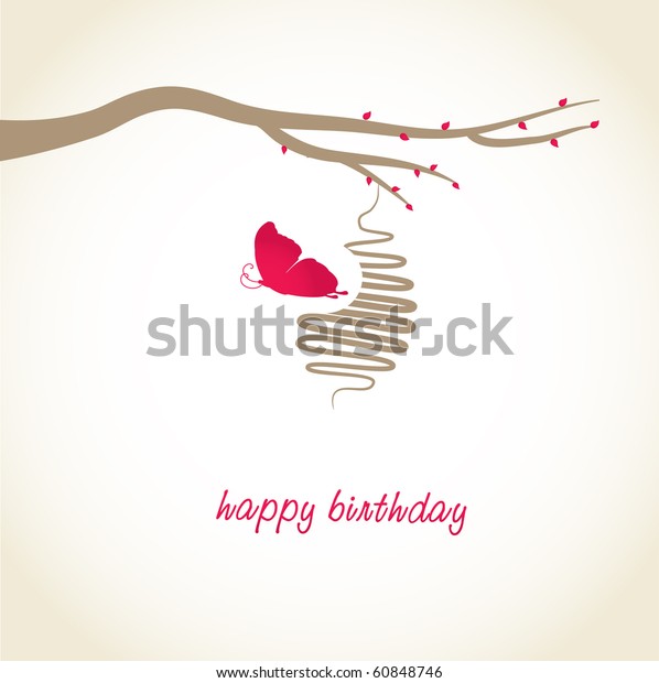 Download Cocoon Butterfly Birthday Card Stock Vector (Royalty Free ...