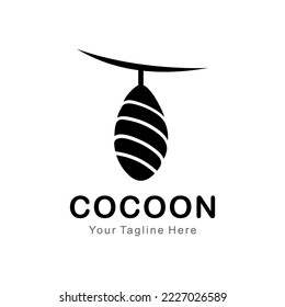 cocoon flat style vector logo